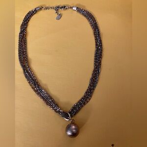 Elegant Multi-Strand Necklace with Pendant